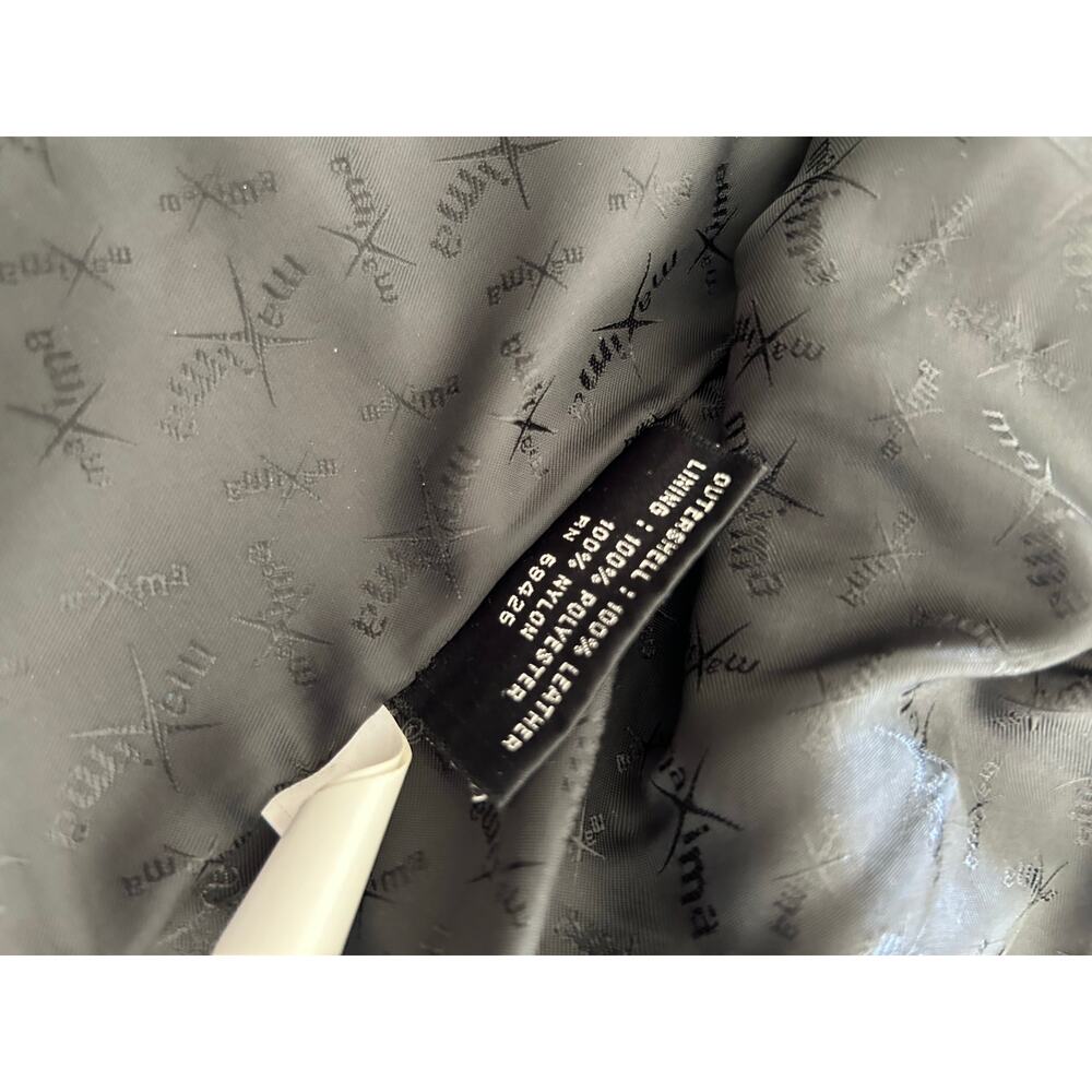 Vintage Wilsons Leather Maxima Black Zip Up Leather Moto Biker Jacket Womens M - Picture 7 of 10